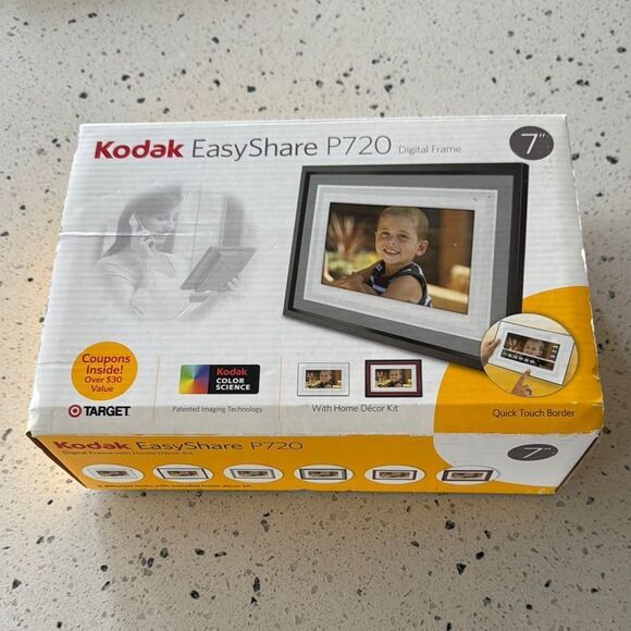 Kodak EasyShare P720 Digital Frame 7” with Home Decor Kit NOB - Picture 1 of 8